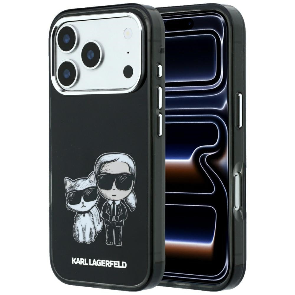 MagSafe maska za Apple iPhone 18 Pro / 17 Pro, Karl Lagerfeld, KC Bodies Sketch, Crna