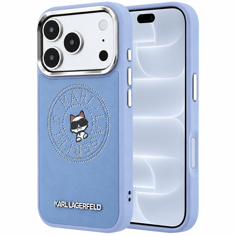 MagSafe maska za Apple iPhone 18 Pro / 17 Pro, Karl Lagerfeld, Point and Choupette Sketch, plava