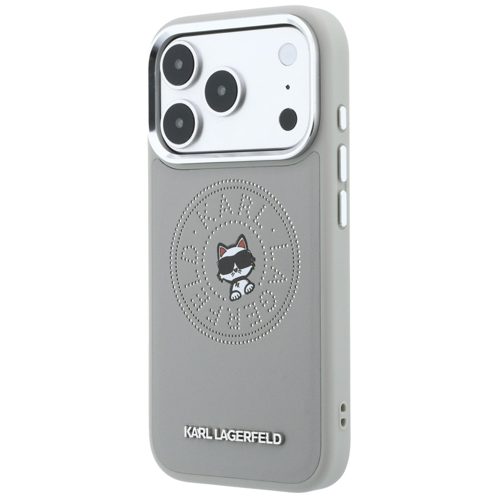 MagSafe futrola za Apple iPhone 18 Pro / 17 Pro, Karl Lagerfeld, Point and Choupette Sketch, Siva