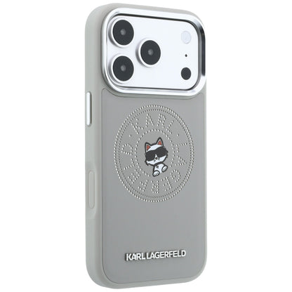 MagSafe futrola za Apple iPhone 18 Pro / 17 Pro, Karl Lagerfeld, Point and Choupette Sketch, Siva