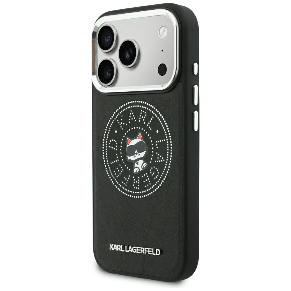 MagSafe maska za Apple iPhone 18 Pro / 17 Pro, Karl Lagerfeld, Point and Choupette Sketch, Crna