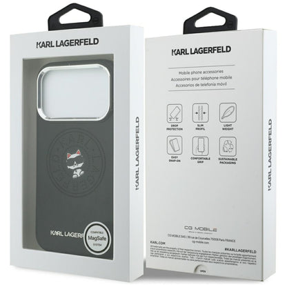 MagSafe maska za Apple iPhone 18 Pro / 17 Pro, Karl Lagerfeld, Point and Choupette Sketch, Crna