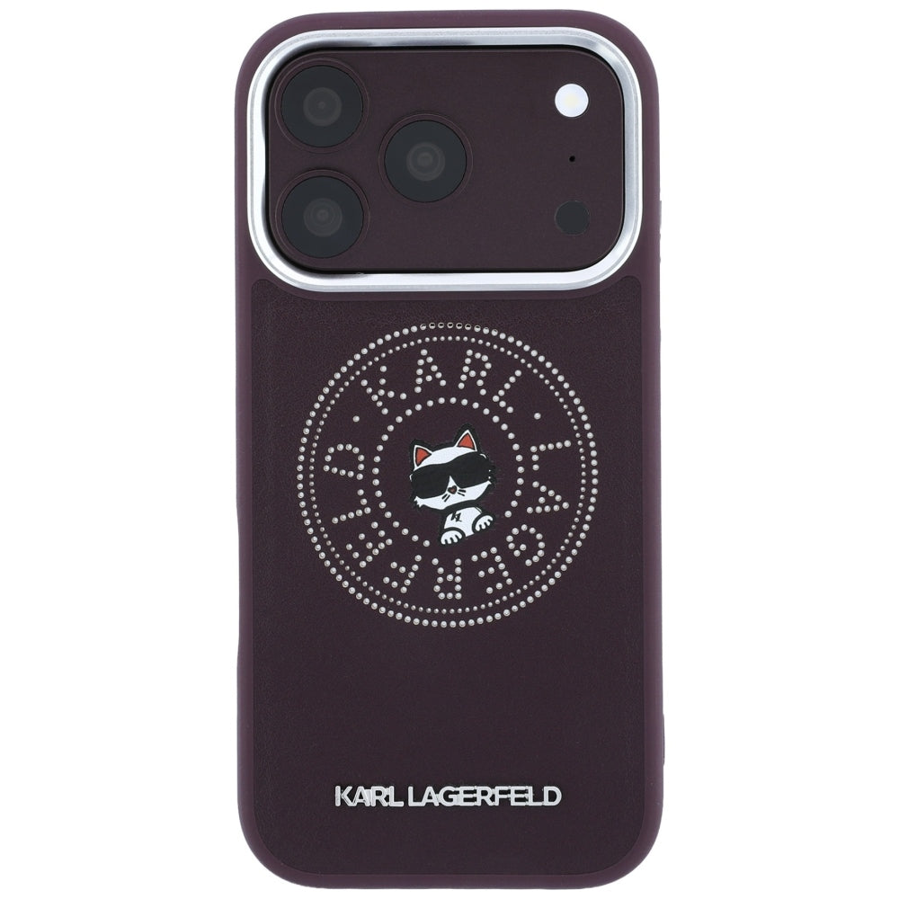 MagSafe maska za Apple iPhone 18 Pro / 17 Pro, Karl Lagerfeld, Point and Choupette Sketch, Bordo