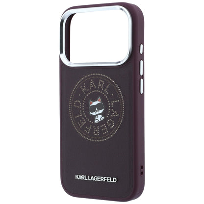 MagSafe maska za Apple iPhone 18 Pro / 17 Pro, Karl Lagerfeld, Point and Choupette Sketch, Bordo