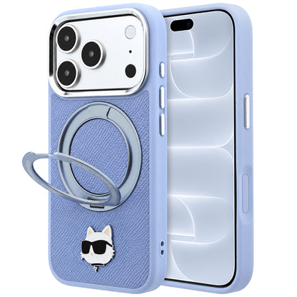 MagSafe futrola za Apple iPhone 18 Pro / 17 Pro, Karl Lagerfeld, Ring Stand 360 Choupette Pin, Plava