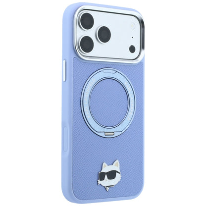 MagSafe futrola za Apple iPhone 18 Pro / 17 Pro, Karl Lagerfeld, Ring Stand 360 Choupette Pin, Plava