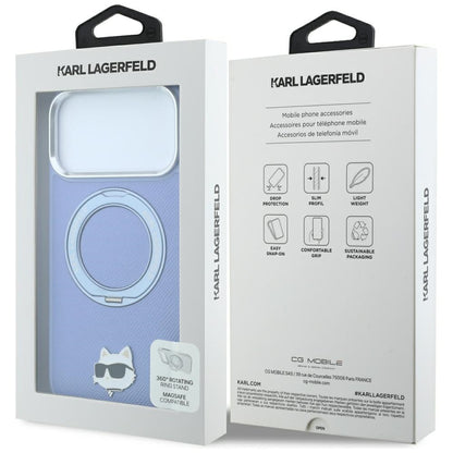 MagSafe futrola za Apple iPhone 18 Pro / 17 Pro, Karl Lagerfeld, Ring Stand 360 Choupette Pin, Plava