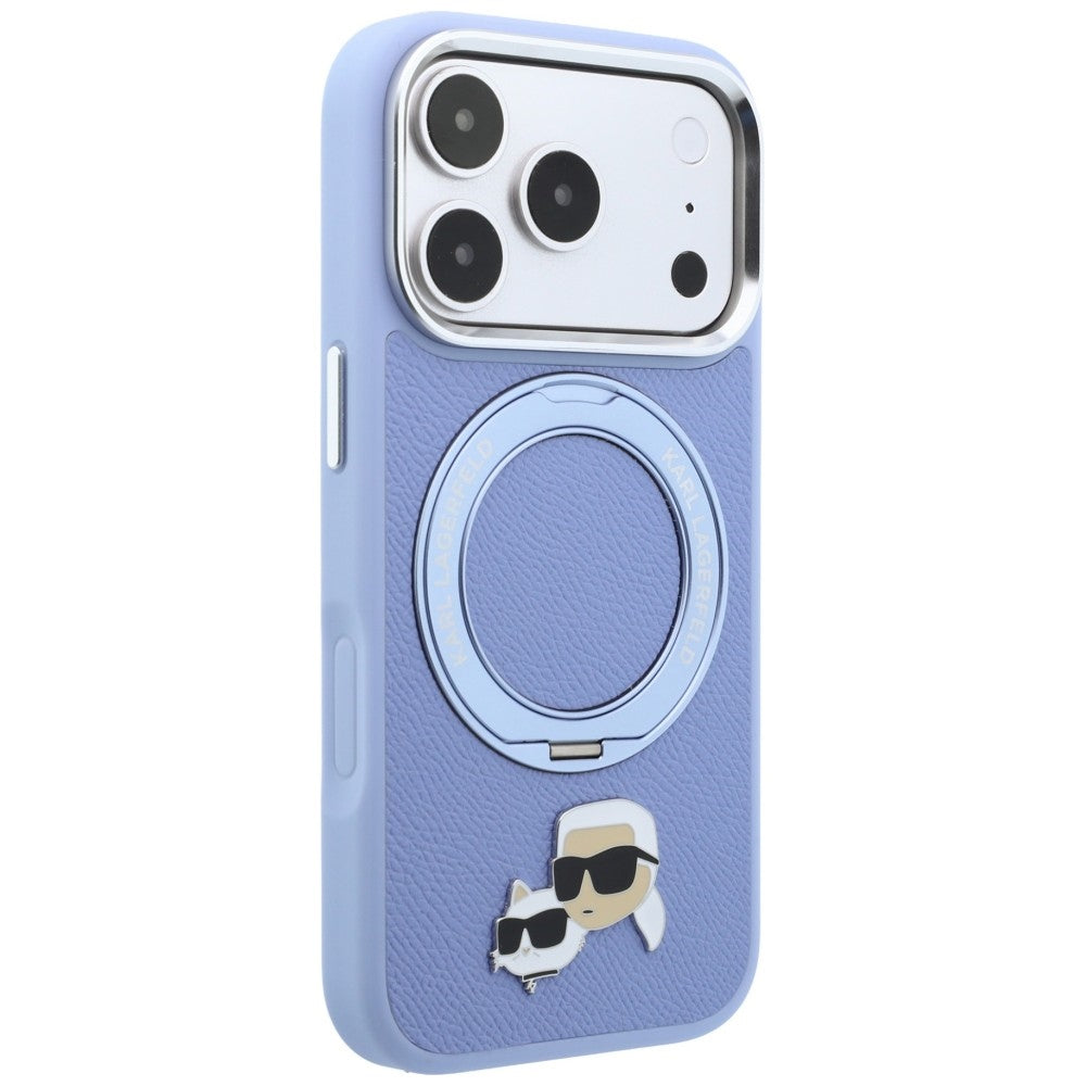 MagSafe futrola za Apple iPhone 18 Pro / 17 Pro, Karl Lagerfeld, Ring Stand 360 Karl & Choupette Pin, Plava