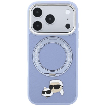 MagSafe futrola za Apple iPhone 18 Pro / 17 Pro, Karl Lagerfeld, Ring Stand 360 Karl & Choupette Pin, Plava