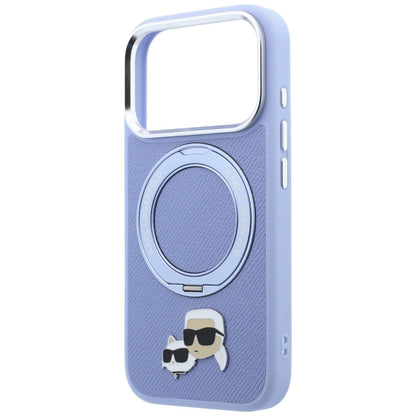MagSafe futrola za Apple iPhone 18 Pro / 17 Pro, Karl Lagerfeld, Ring Stand 360 Karl & Choupette Pin, Plava
