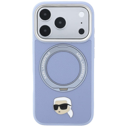 MagSafe maska za Apple iPhone 18 Pro / 17 Pro, Karl Lagerfeld, Ring Stand 360 Karl Pin, Plava