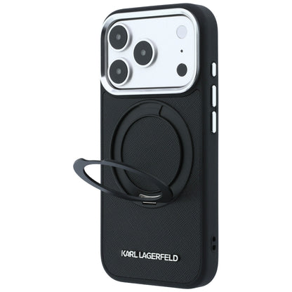 MagSafe futrola za Apple iPhone 18 Pro / 17 Pro, Karl Lagerfeld, Ring Stand 360 Saffiano, Crna