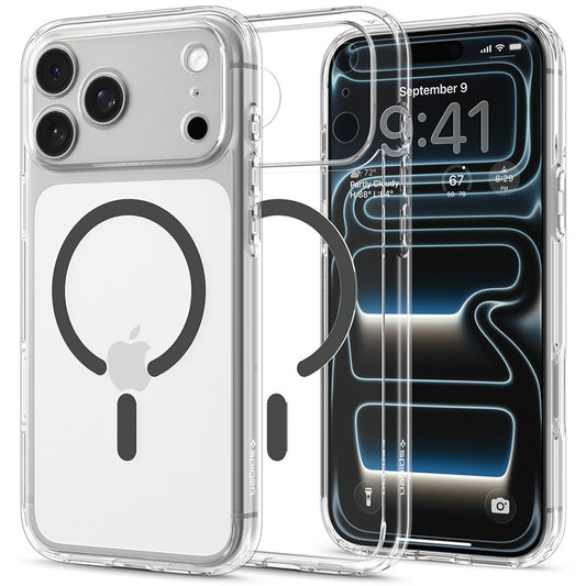 MagSafe futrola za Apple iPhone 18 Pro / 17 Pro, Spigen, Ultra Hybrid, Siva Transparentna ACS12156