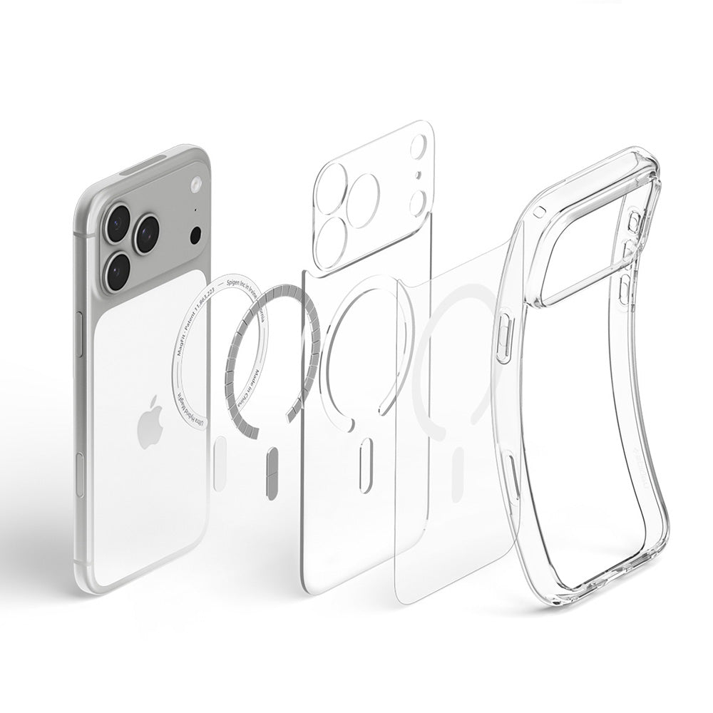 MagSafe futrola za Apple iPhone 18 Pro / 17 Pro, Spigen, Ultra Hybrid, Prozirna Bijela ACS12155