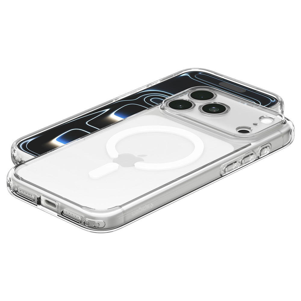 MagSafe futrola za Apple iPhone 18 Pro / 17 Pro, Spigen, Ultra Hybrid, Prozirna Bijela ACS12155