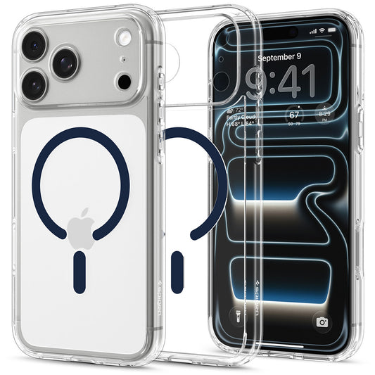 MagSafe futrola za Apple iPhone 18 Pro / 17 Pro, Spigen, Ultra Hybrid, Prozirna Tamnoplava ACS12158