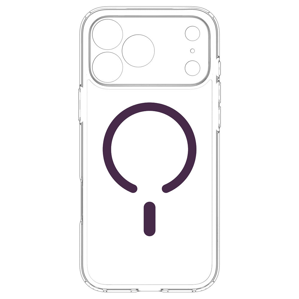 MagSafe maska za Apple iPhone 18 Pro / 17 Pro, Spigen, Ultra Hybrid, prozirna bordo ACS12335