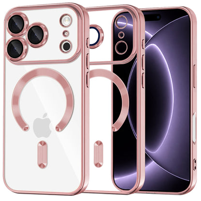 MagSafe futrola za Apple iPhone 18 Pro / 17 Pro, Techsuit, Luxury Crystal, Roza