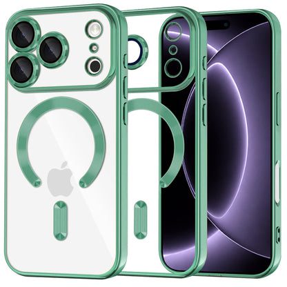 MagSafe maska za Apple iPhone 18 Pro / 17 Pro, Techsuit, Luxury Crystal, Svijetlo Zelena