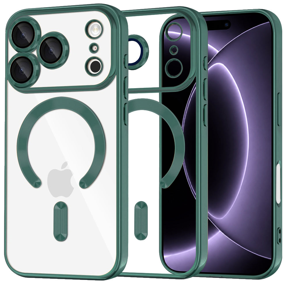 MagSafe futrola za Apple iPhone 18 Pro / 17 Pro, Techsuit, Luxury Crystal, Tamno Zelena