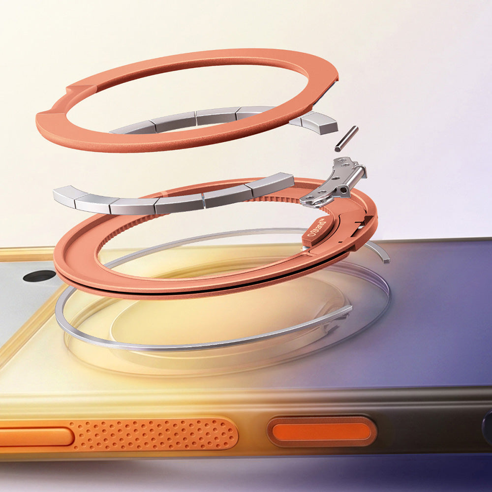 MagSafe futrola za Apple iPhone 18 Pro / 17 Pro, Torras, Ostand O3 Air Gradient, Plavo Narančasta