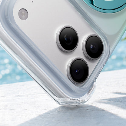 MagSafe futrola za Apple iPhone 18 Pro / 17 Pro, Torras, Ostand O3 Air Gradient, Zelena Plava