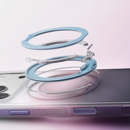 MagSafe futrola za Apple iPhone 18 Pro / 17 Pro, Torras, Ostand O3 Air Gradient, Ljubičasto-Narančasta