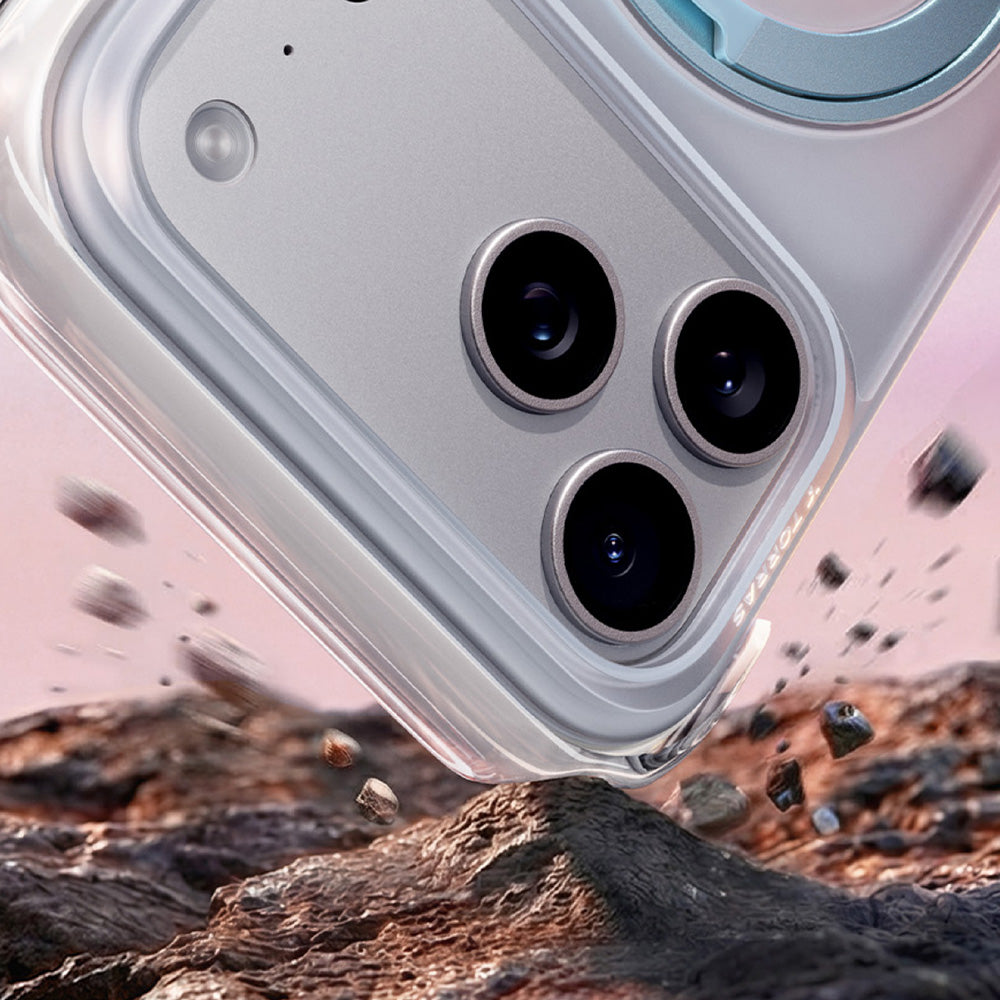 MagSafe futrola za Apple iPhone 18 Pro / 17 Pro, Torras, Ostand O3 Air Gradient, Ljubičasto-Narančasta