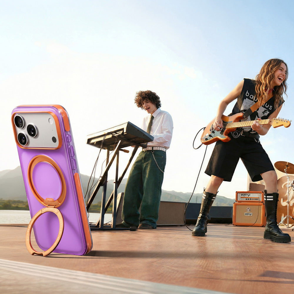 MagSafe futrola za Apple iPhone 18 Pro / 17 Pro, Torras, Ostand O3 Hue, Ljubičasta
