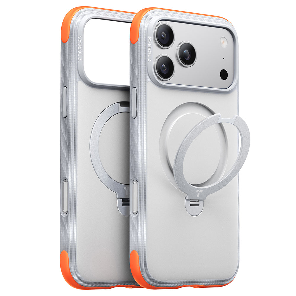 MagSafe futrola za Apple iPhone 18 Pro / 17 Pro, Torras, Ostand Q3 Rugged, Bijela