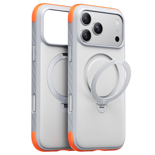MagSafe futrola za Apple iPhone 18 Pro / 17 Pro, Torras, Ostand Q3 Rugged, Bijela