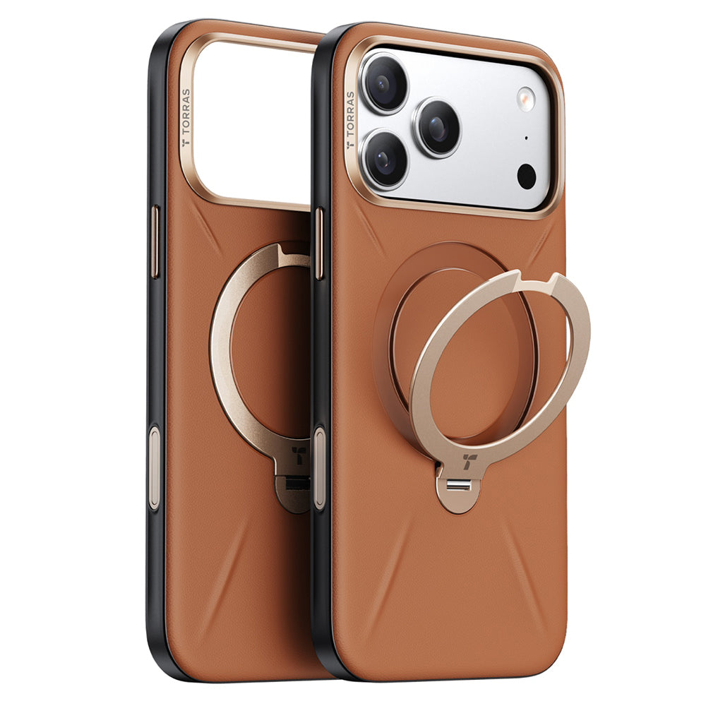 MagSafe futrola za Apple iPhone 18 Pro / 17 Pro, Torras, QPRO Leather, Smeđa