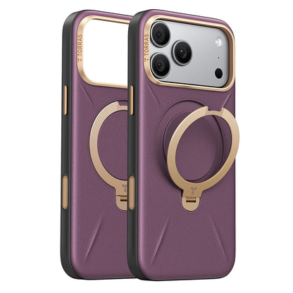 MagSafe futrola za Apple iPhone 18 Pro / 17 Pro, Torras, QPRO Leather, Ljubičasta