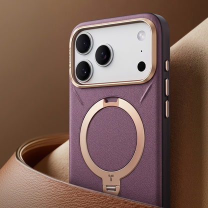 MagSafe futrola za Apple iPhone 18 Pro / 17 Pro, Torras, QPRO Leather, Crna