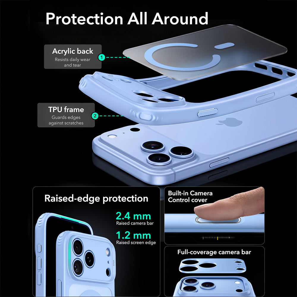 MagSafe futrola za Apple iPhone 18 Pro, ESR, Classic Hybrid, Plavo Satensko