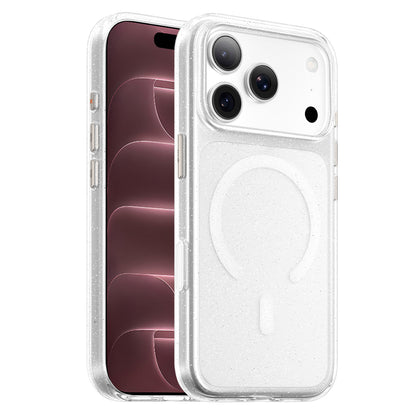 MagSafe maska za Apple iPhone 18 Pro Max / 17 Pro Max, Blueo, Crystal Pro Anti-Drop Glitter, prozirna