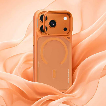 Maska MagSafe za Apple iPhone 18 Pro Max / 17 Pro Max, Blueo, stalak za odvođenje topline, satenski bordo crvena