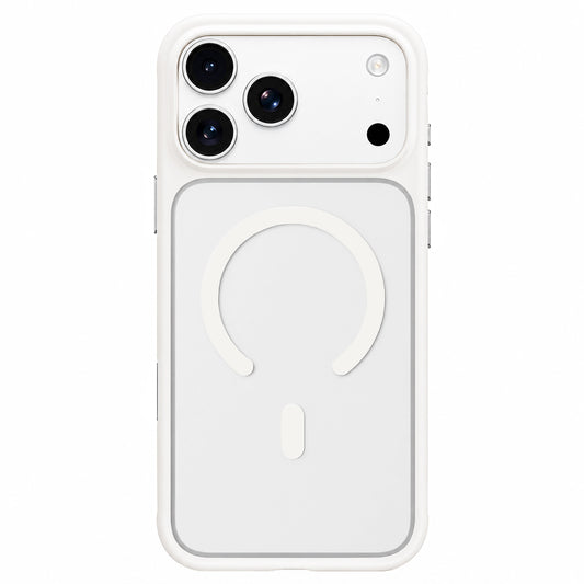 MagSafe maska za Apple iPhone 18 Pro Max / 17 Pro Max, Blueo, ugodna za kožu, otporna na padove, satenski bijela