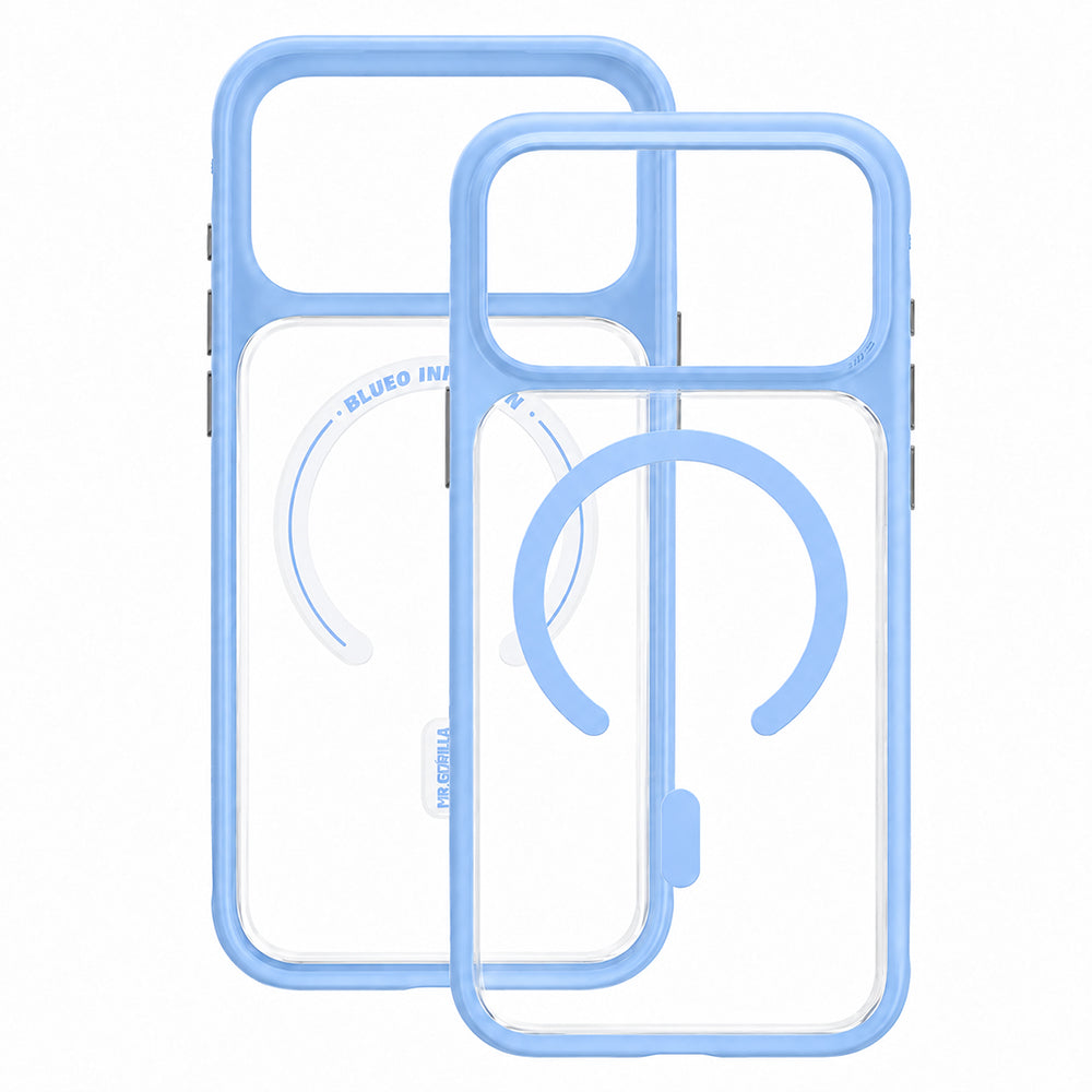 Blueo MagSafe maska za Apple iPhone 18 Pro Max / 17 Pro Max, ugodna za kožu, otporna na padove, satenski plava