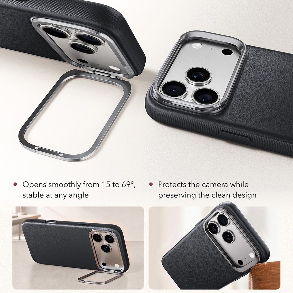 MagSafe futrola za Apple iPhone 18 Pro Max / 17 Pro Max, ESR, Atelier s postoljem, Crna