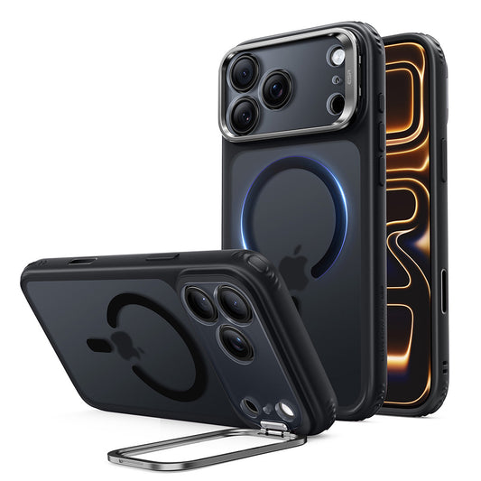 MagSafe futrola za Apple iPhone 18 Pro Max / 17 Pro Max, ESR, Classic Hybrid Kickstand, Crna Satinirana