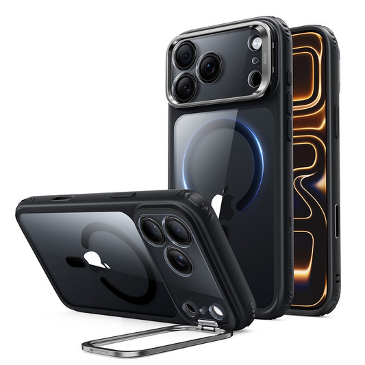 MagSafe futrola za Apple iPhone 18 Pro Max / 17 Pro Max, ESR, Classic Hybrid Kickstand, Crna Prozirna