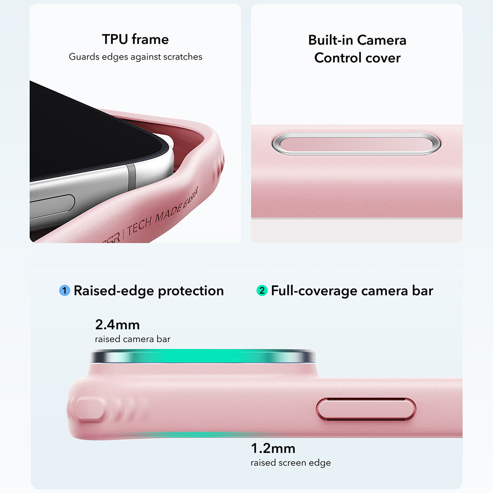 MagSafe futrola za Apple iPhone 18 Pro Max / 17 Pro Max, ESR, Classic Hybrid Kickstand, Ružičasta Satinirana