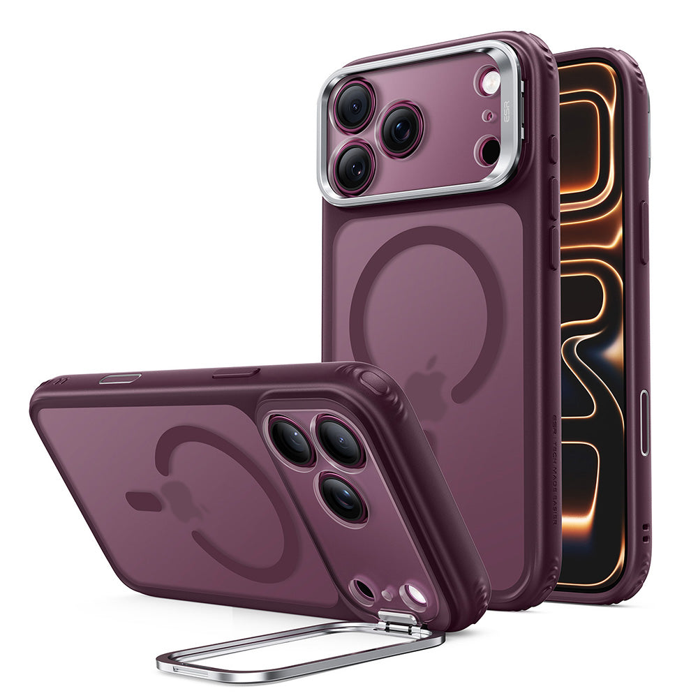 MagSafe futrola za Apple iPhone 18 Pro Max / 17 Pro Max, ESR, Classic Hybrid Kickstand, Tamno Satenasta Vinska