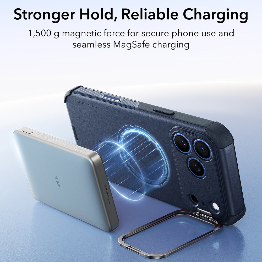 MagSafe futrola za Apple iPhone 18 Pro Max / 17 Pro Max, ESR, Cyber Armor Kickstand, Plava