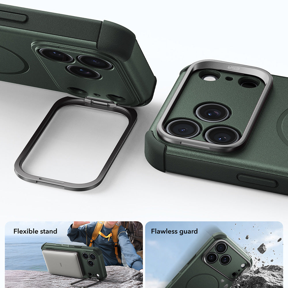 MagSafe futrola za Apple iPhone 18 Pro Max / 17 Pro Max, ESR, Cyber Armor Kickstand, Zelena