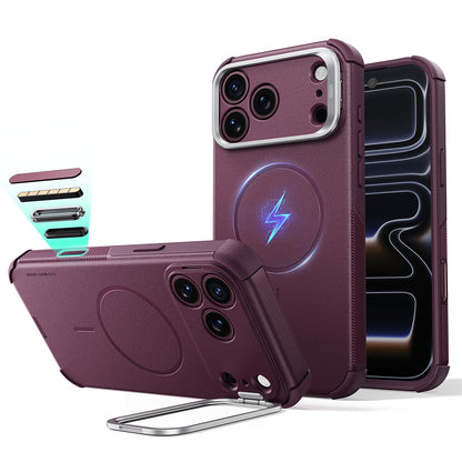 MagSafe futrola za Apple iPhone 18 Pro Max / 17 Pro Max, ESR, Cyber Armor Kickstand, Tamno Satenasta Burgundija