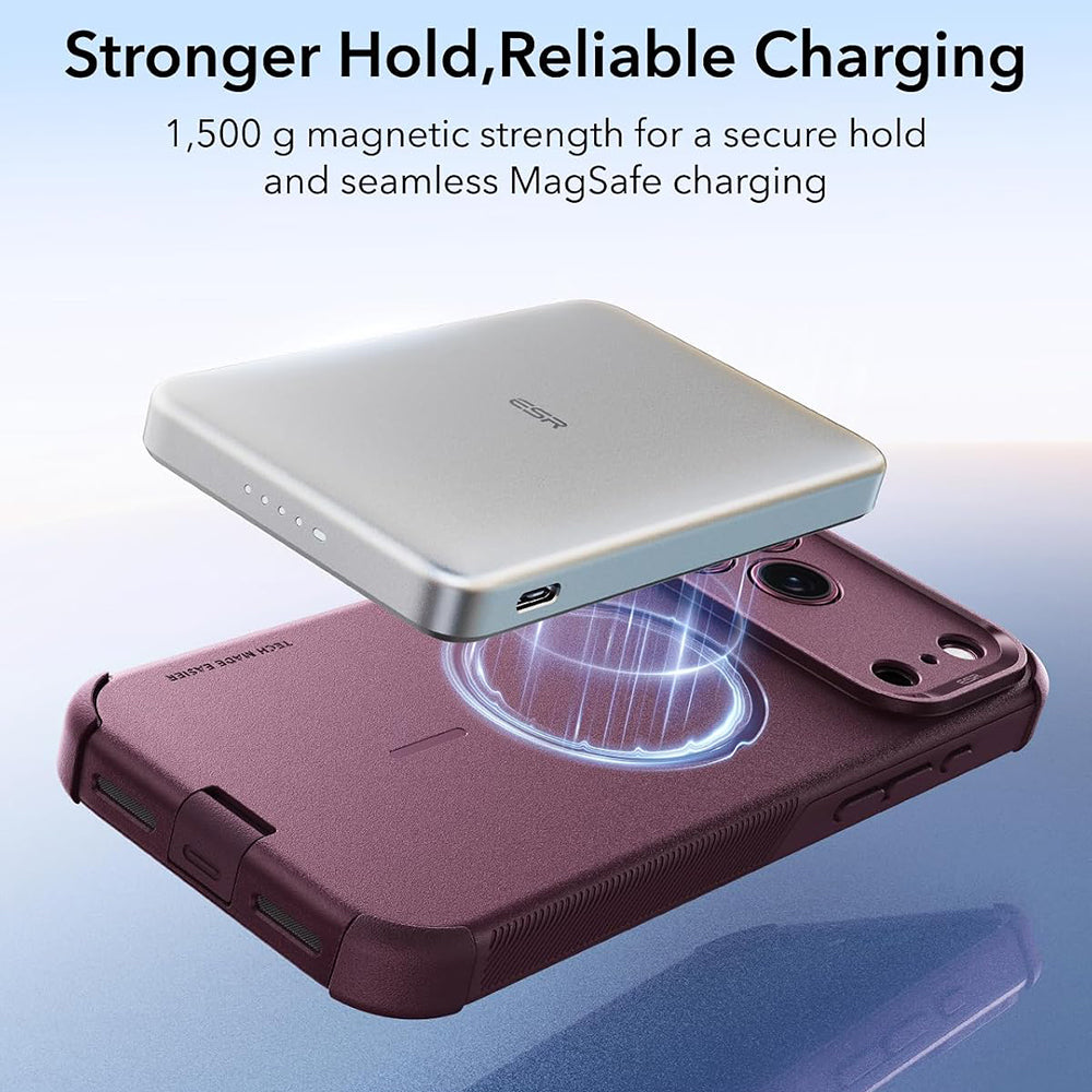 MagSafe futrola za Apple iPhone 18 Pro Max / 17 Pro Max, ESR, Cyber, Tamno Satenasta Bordo