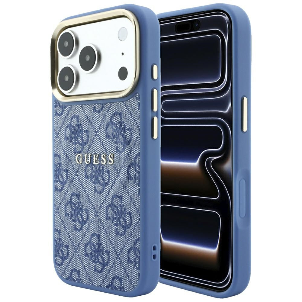 MagSafe maska za Apple iPhone 18 Pro Max / 17 Pro Max, Guess, 4G Embossed Classic, Plava