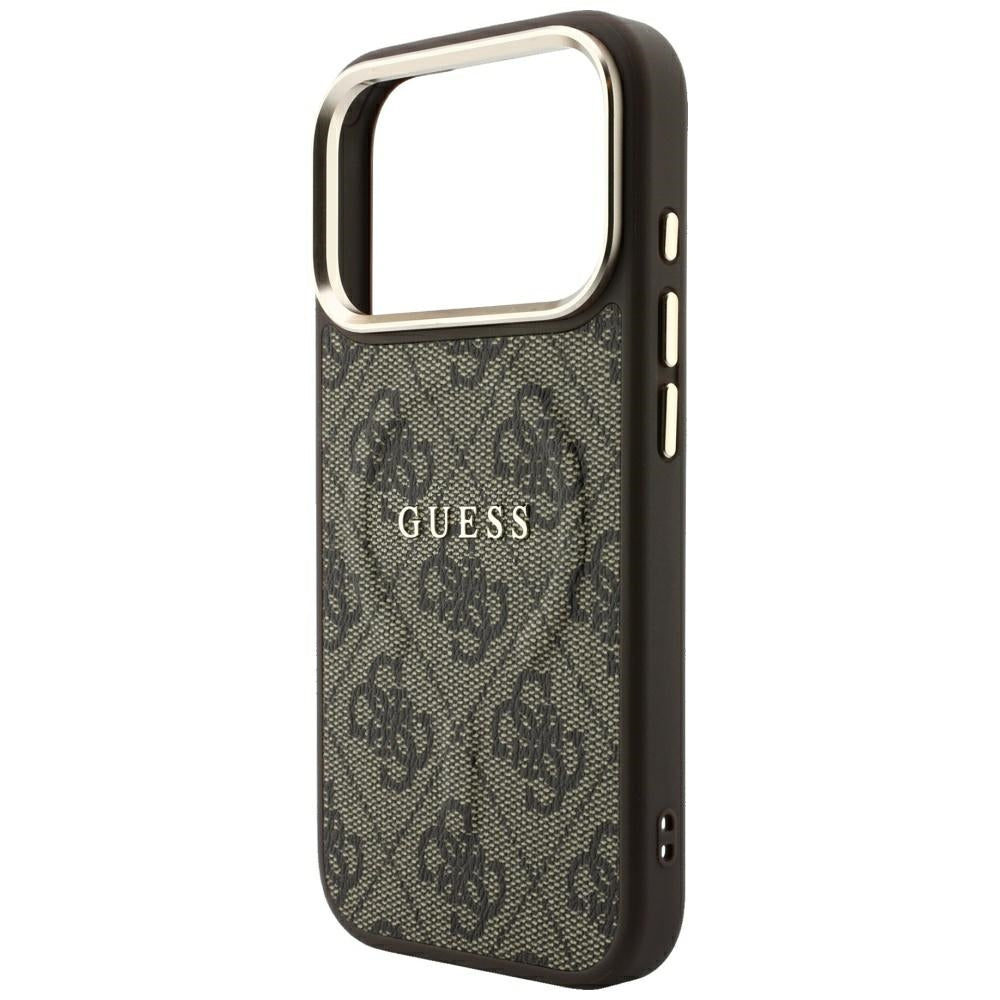 MagSafe futrola za Apple iPhone 18 Pro Max / 17 Pro Max, Guess, 4G Embossed Classic, Smeđa